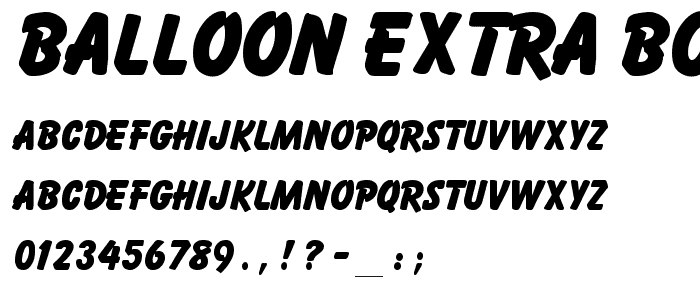 Balloon Extra Bold font